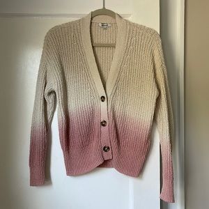 Madewell Dip-dye Courtland Cardigan Sweater